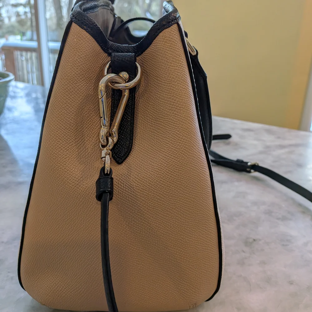 Coach Margot Satchel In Chalk/Fog Colorblock, Nwot. Classic Feminine Lux